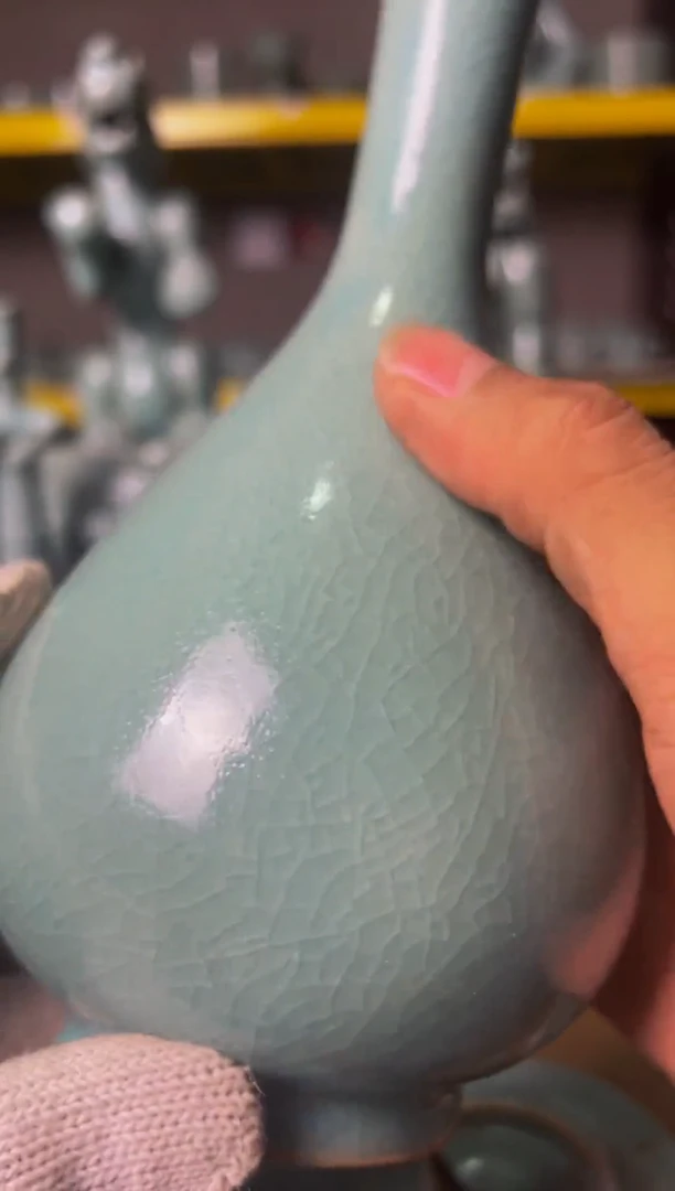 摆件瑕疵仿古釉仿古瓶子