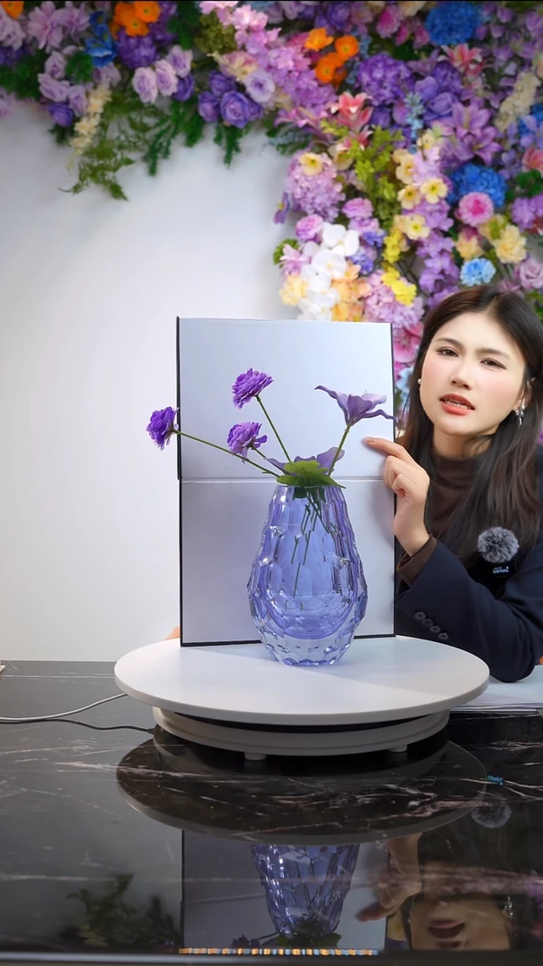 手工艺品琉璃薰衣草紫色琉璃花器装饰摆件