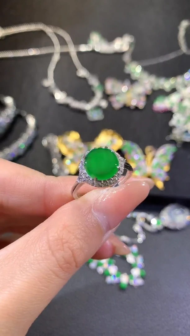 【闪购商品】翡翠戒指银S925镶嵌220-戒指（多样性发货一件