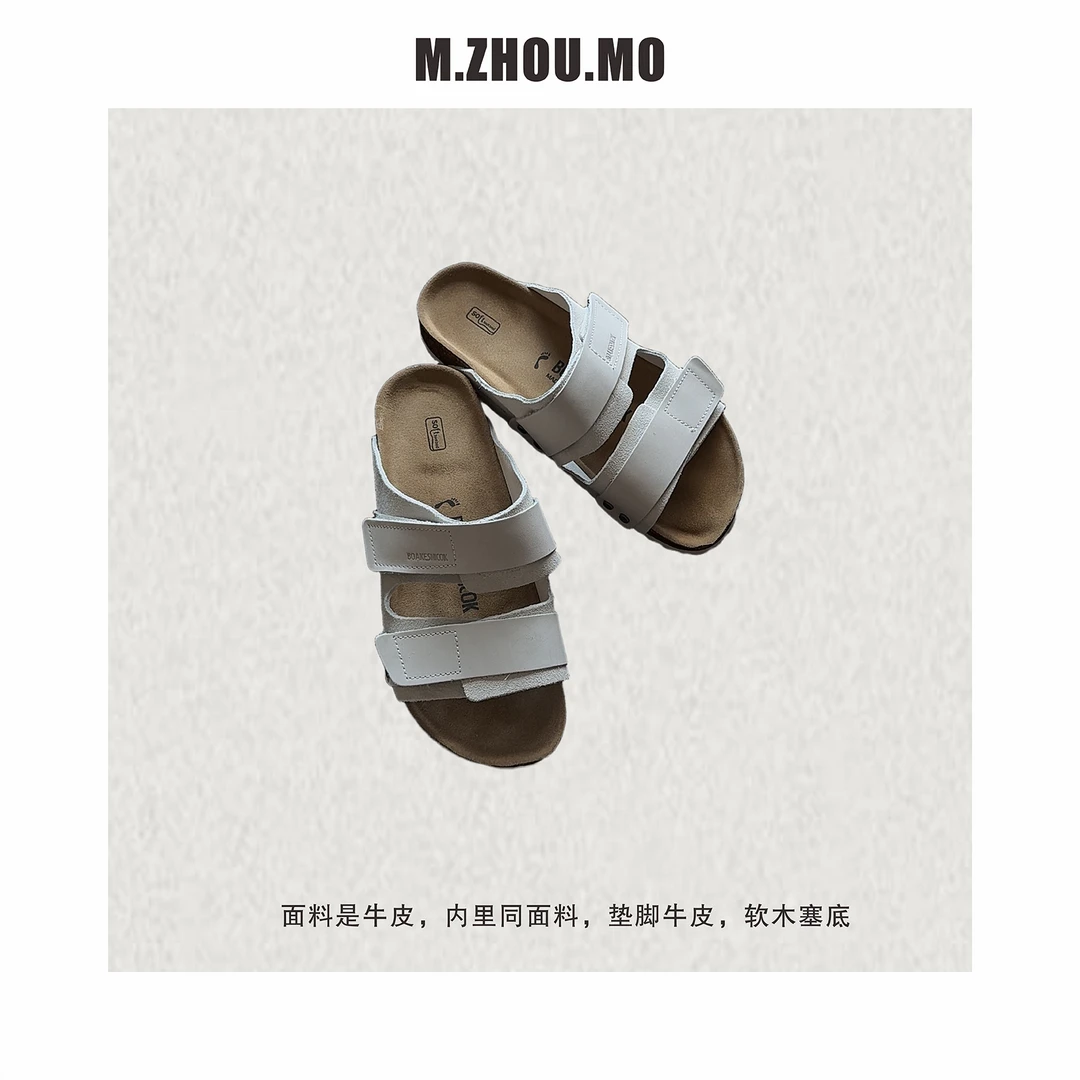 M.ZHOU.MO  博肯魔术贴拖鞋  女士休闲百搭舒适款