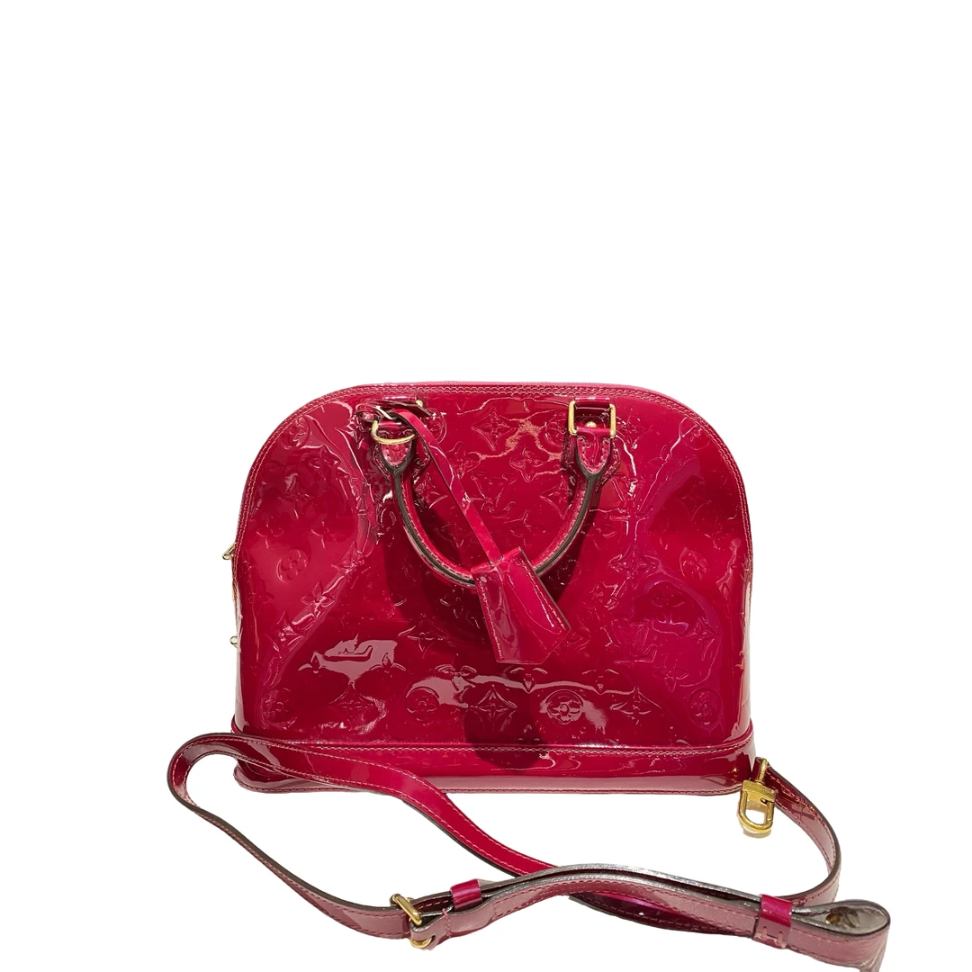 99新 LouisVuitton/路易威登 99新红漆皮贝壳bb（8236）