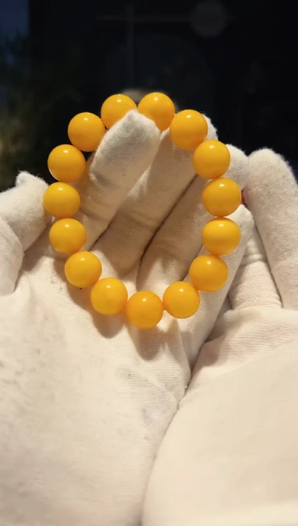未镶嵌蜜蜡手串13+单圈