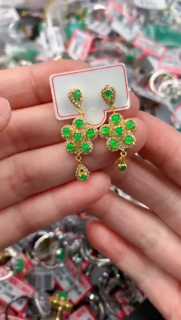 银S925镶嵌戒指翡翠222                10