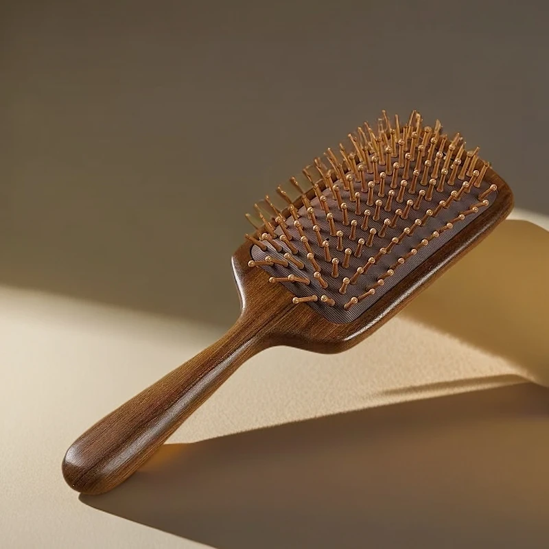 正宗檀木气垫梳便携实木梳子梳头顺发气囊梳梳子女士专用大板梳女
