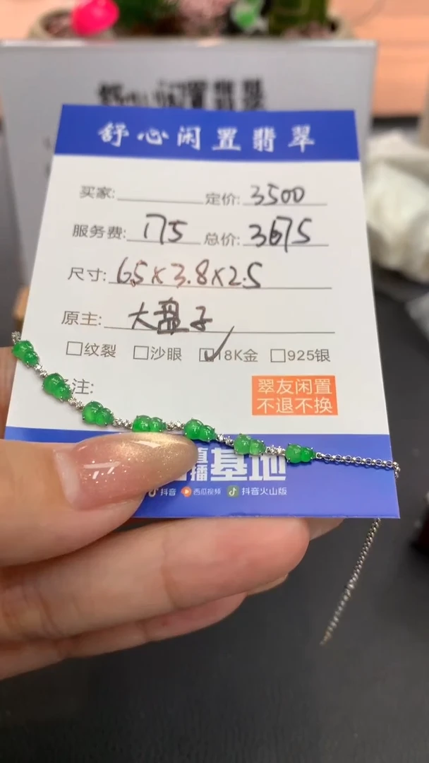 18K金镶嵌定制翡翠T****儿F729