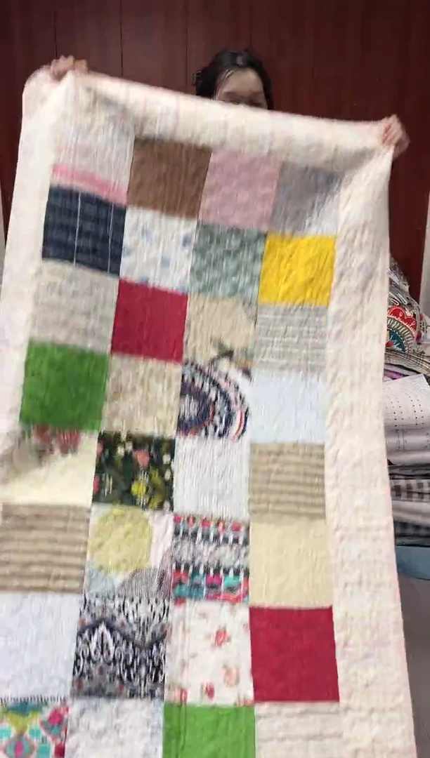 棉90*200天丝边百家被