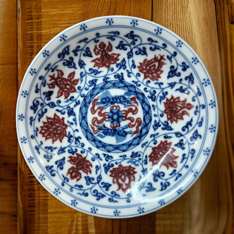 【小乔赏瓷】涂杏花青花釉里红缠枝壶承茶道零配TXH434