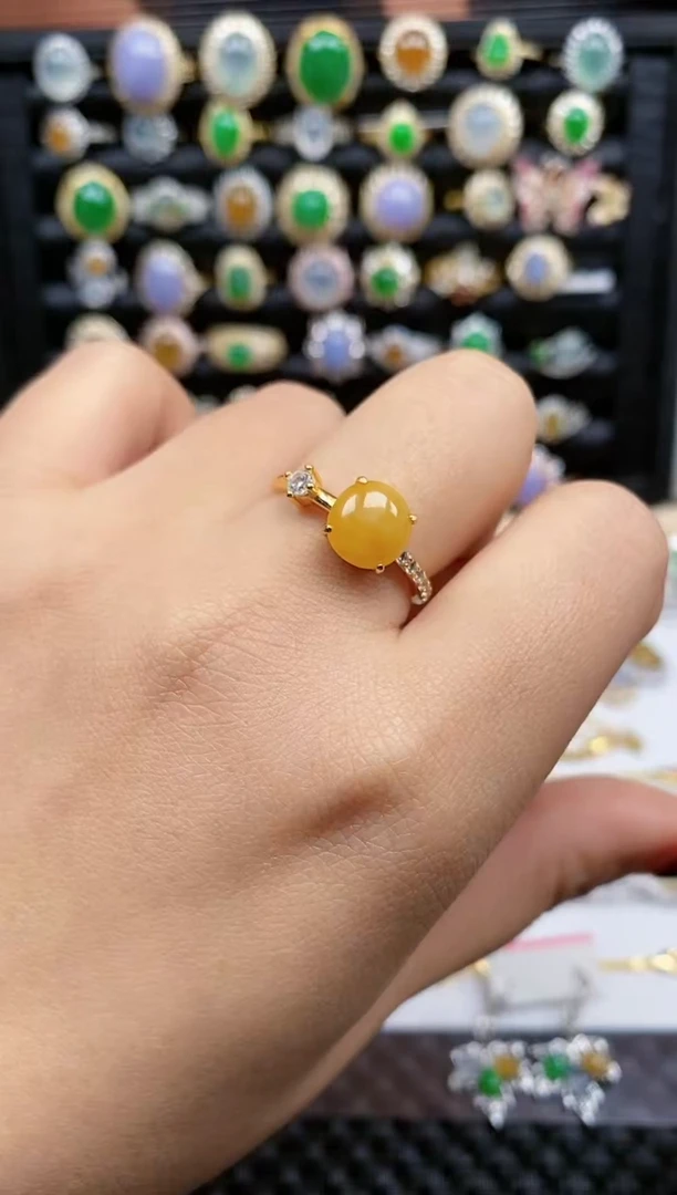 银S925镶嵌戒指翡翠40