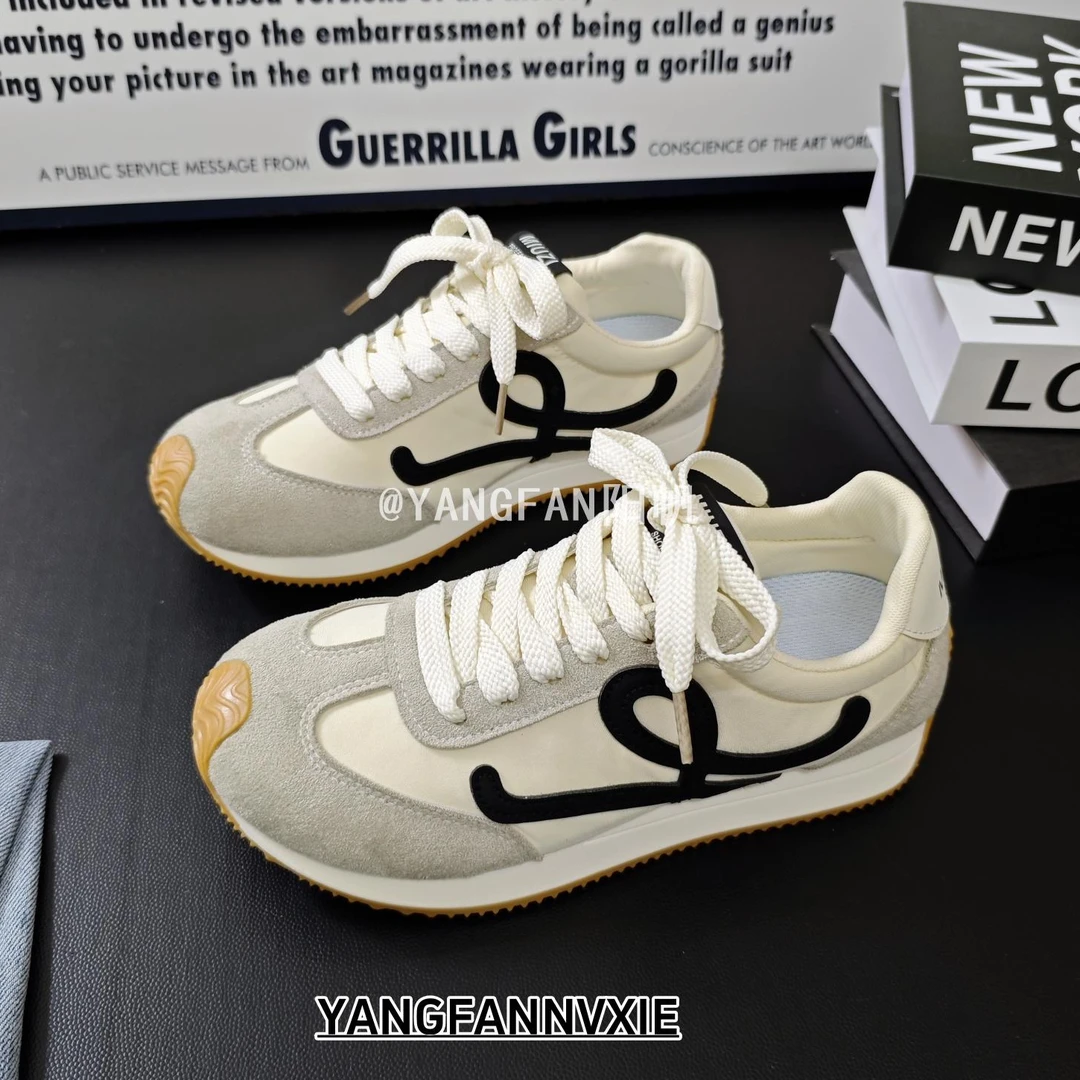 YANGFAN阳帆 大幂幂款2025秋季阿甘鞋女百搭鞋子新款厚底休闲鞋潮