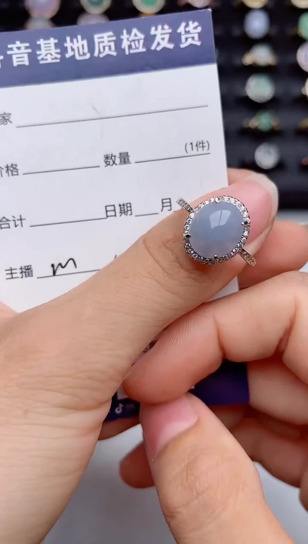 银S925镶嵌戒指翡翠....