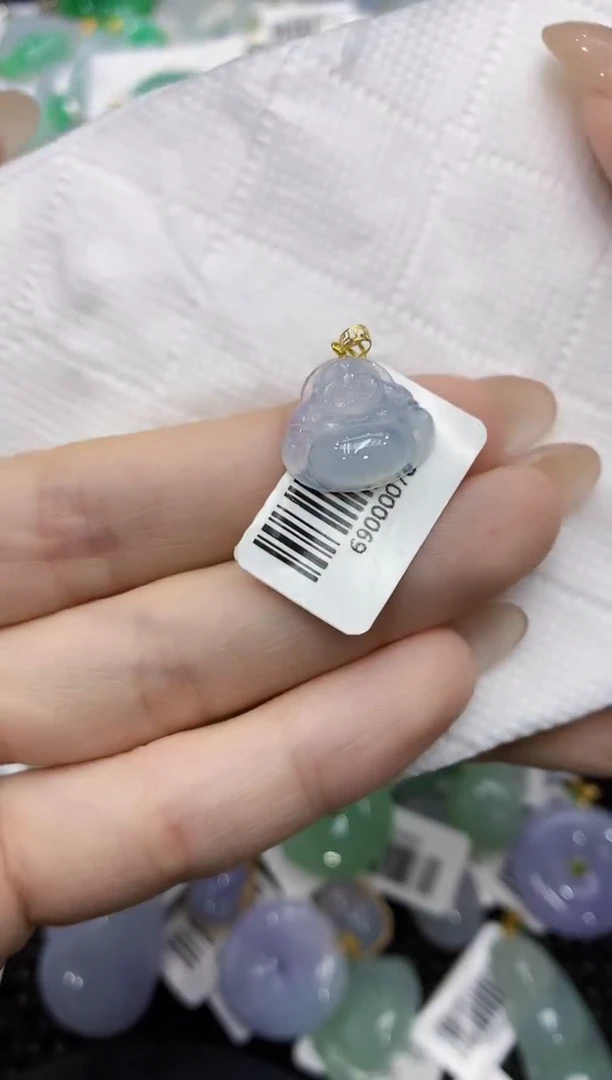 翡翠18K金镶嵌颈饰111111111111