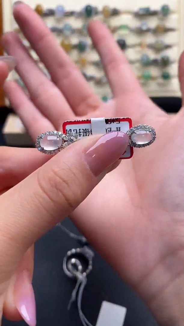 银S925镶嵌戒指翡翠333333+2