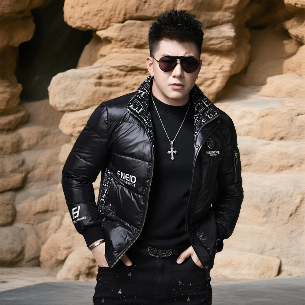 诺顿雷斯冬季保暖羽绒服男士新款百搭白鸭绒外套加厚短款上衣夹克