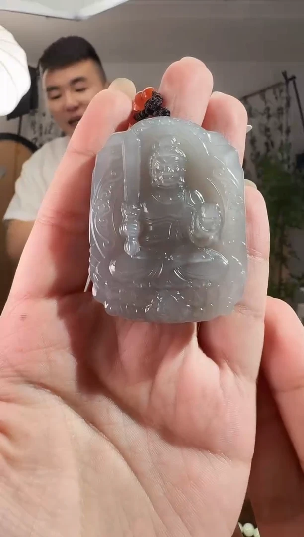 颈饰未镶嵌和田玉不动明王 323