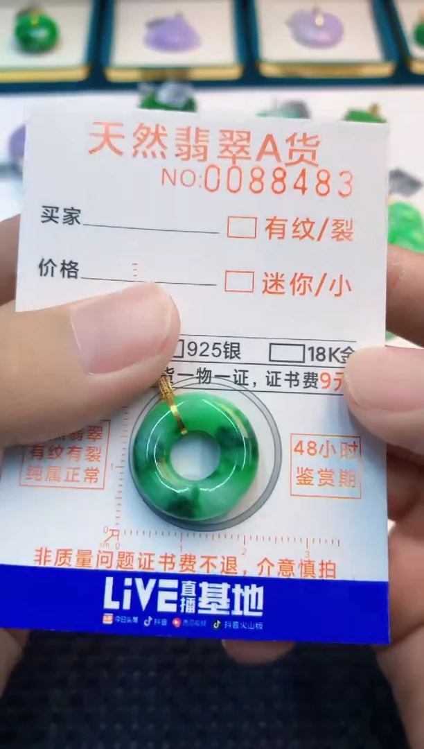 翡翠未镶嵌吊坠(不含链)1
