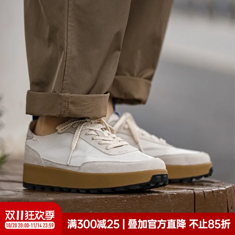 马登恒星鞋复古运动厚底华夫鞋男2025秋季透气新款轻薄休闲阿甘鞋