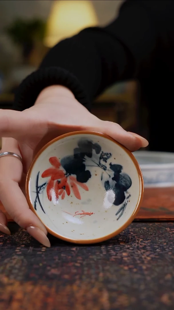 杯树景德镇陶瓷杯碗柴烧多人