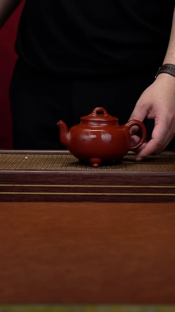 茶壶紫砂66 朱泥
