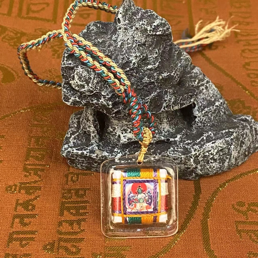 非金属亚克力吊坠 绿度母+坛城双面吊坠与实物略有不符介意者勿拍