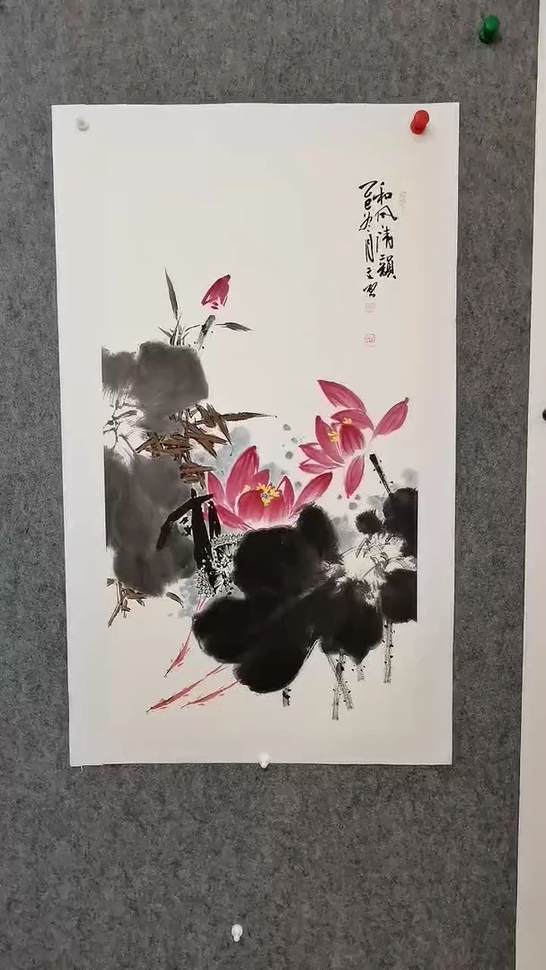 和风清韵100*50cm竖幅