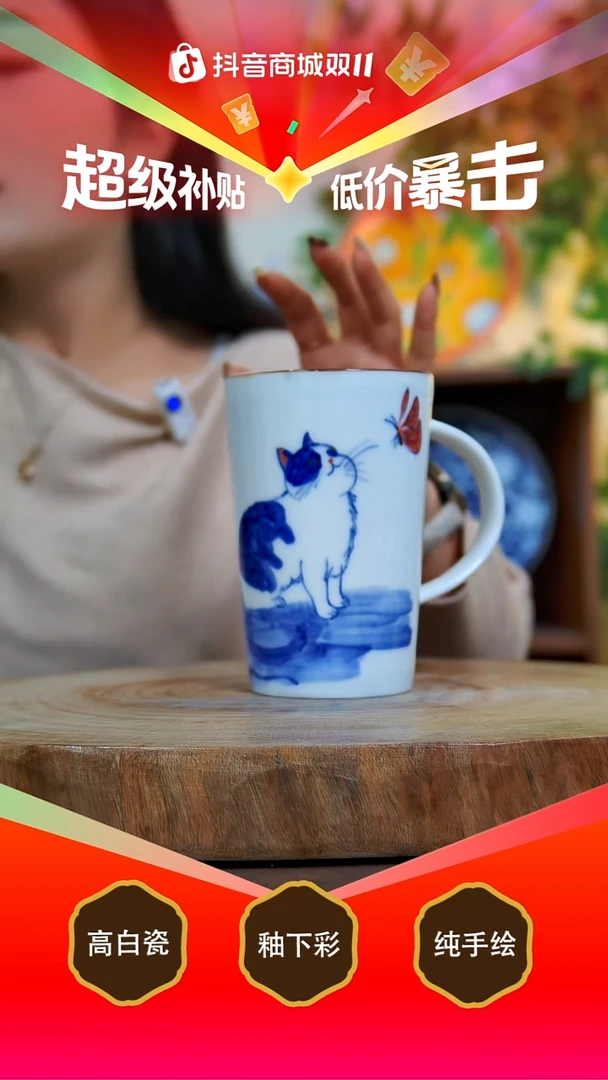 碗白泥景德镇手工手绘陶瓷【食品级】