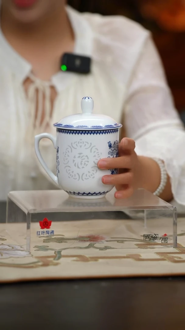 1头玫瑰福字玲珑单杯