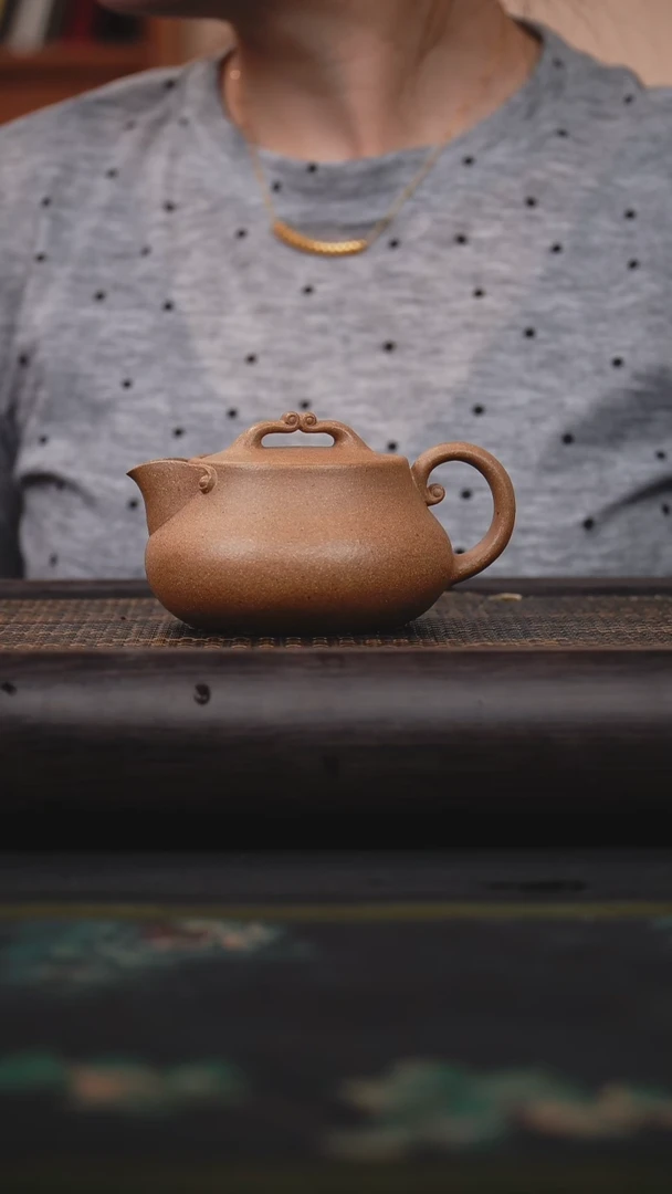 茶壶紫砂青降坡 壶浚如意