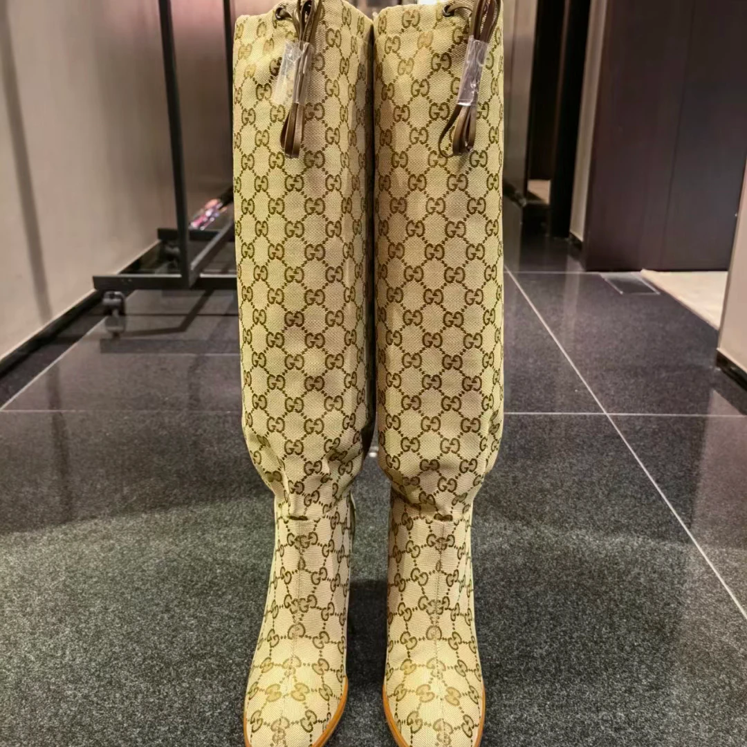 未使用 GUCCI/古驰  gucci老花长筒靴35