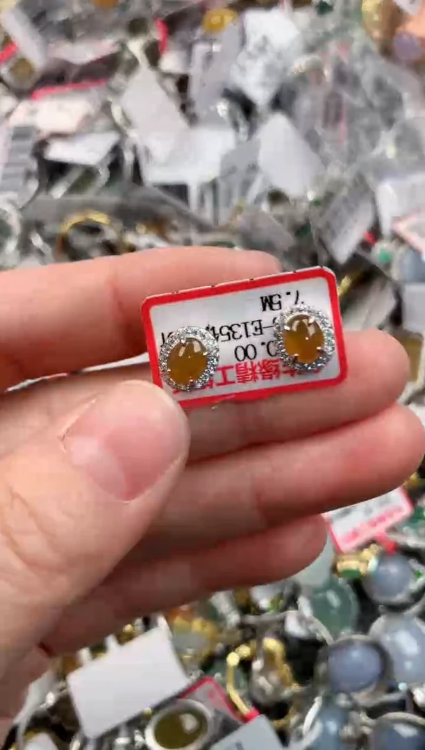 银S925镶嵌戒指翡翠222               5
