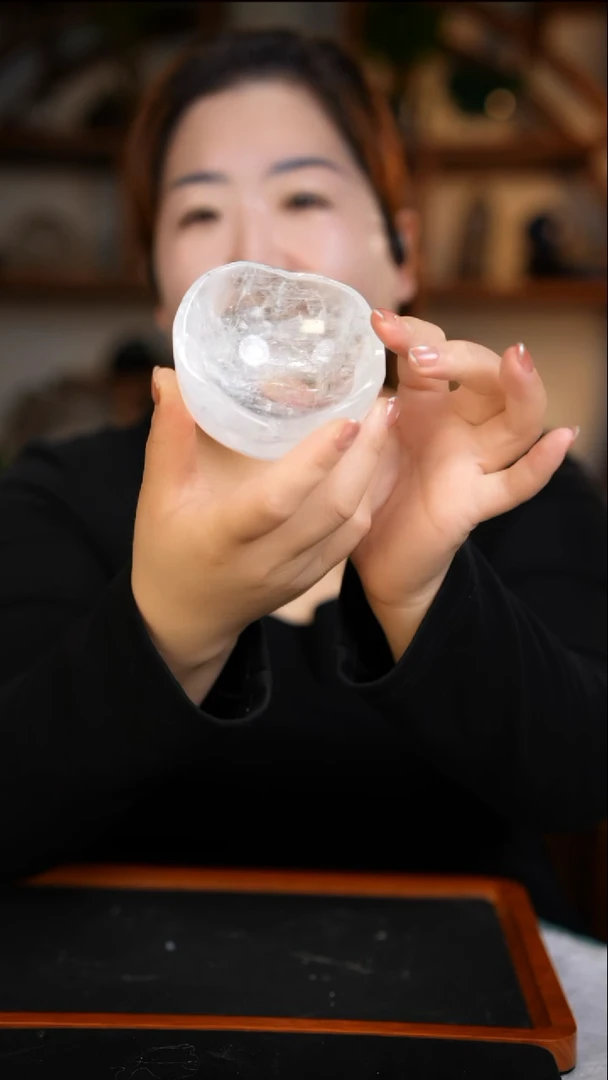 未镶嵌珠宝半成品水晶白水晶碗D645