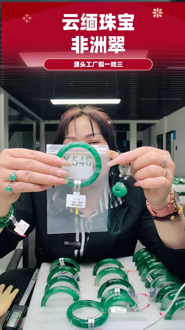 未镶嵌手镯石英质玉（非洲翠）羊*羊57圈口X546
