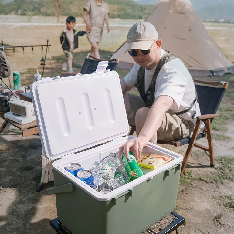 户外保温箱露营商用摆摊外卖食品保鲜冷藏箱车载超大容量钓鱼冰桶