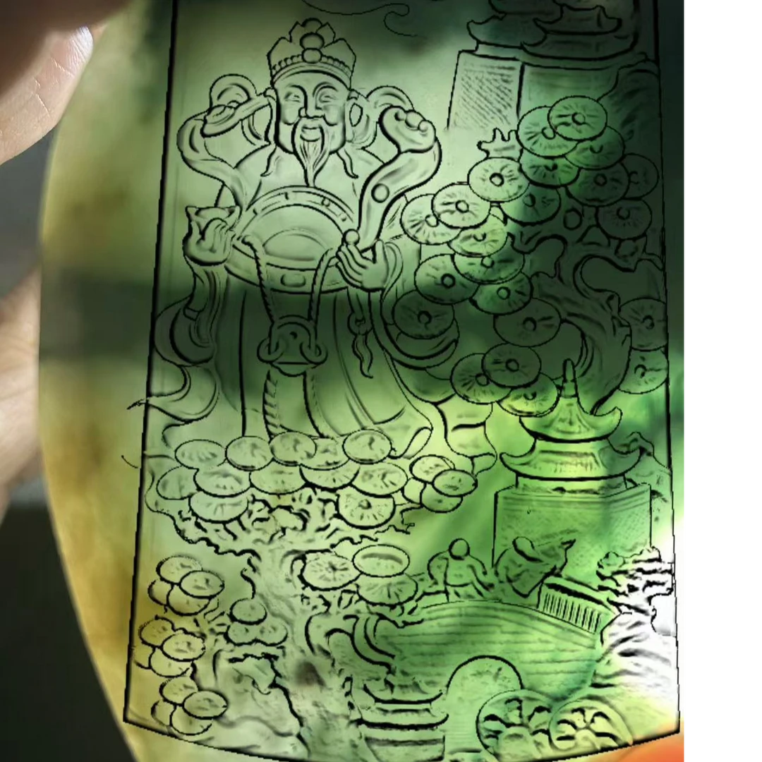 财神天然A货翡翠包工包料0121