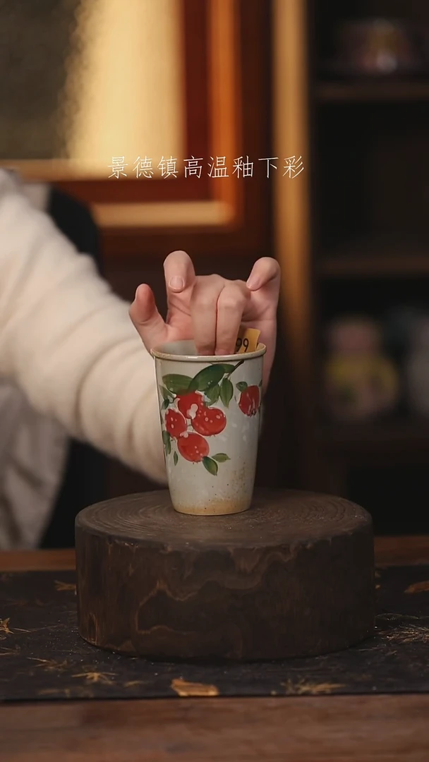 陶瓷景德镇高温釉下手绘陶瓷@L699@