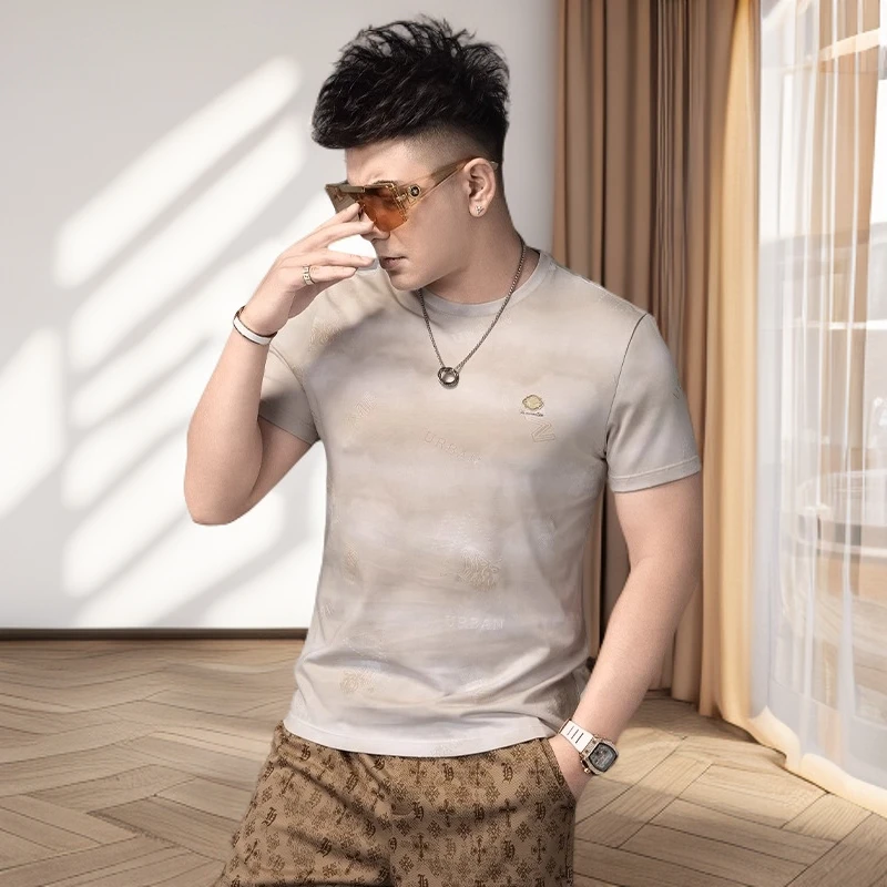 诺顿雷斯欧洲站男士短袖T恤夏季潮牌修身半袖上衣男装薄款体恤