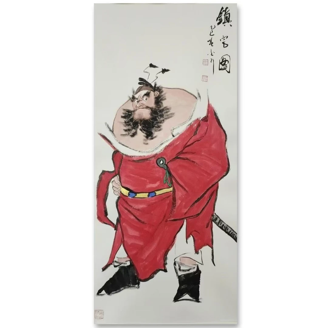 钟馗图 50*100厘米 适合玄关/客厅/大堂/走廊悬挂