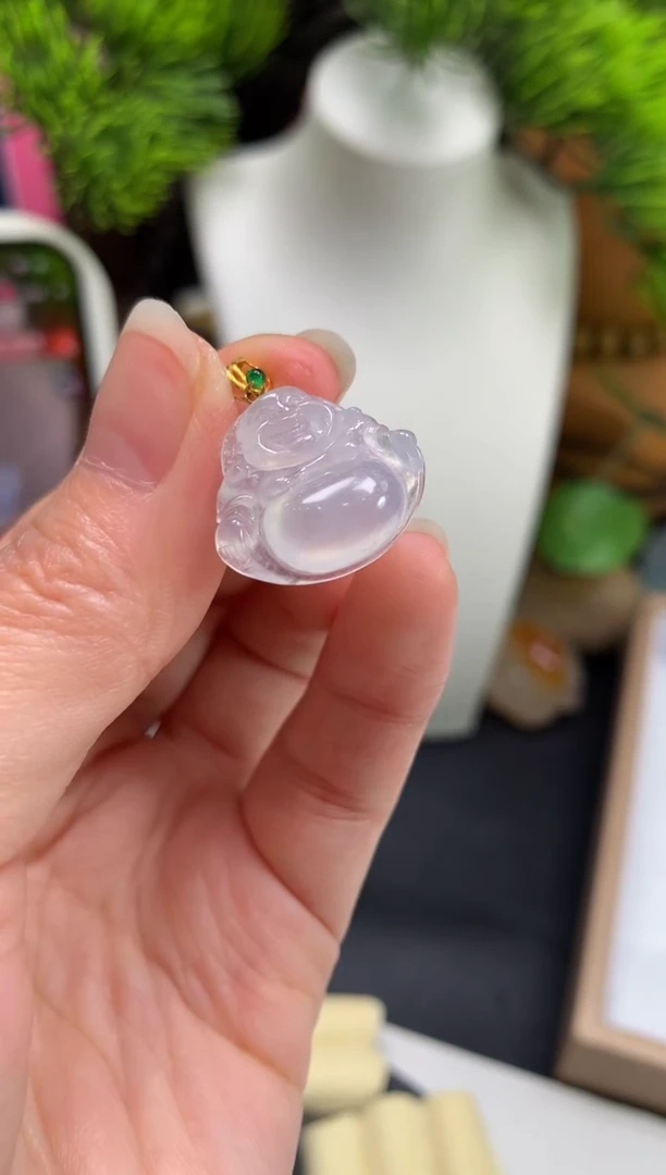 颈饰18K金镶嵌翡翠山**集---112965