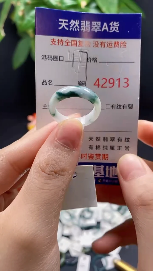 翡翠戒指未镶嵌天然翡翠戒圈2913