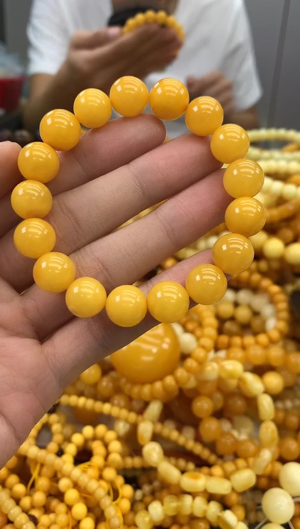 裸石蜜蜡未镶嵌手串