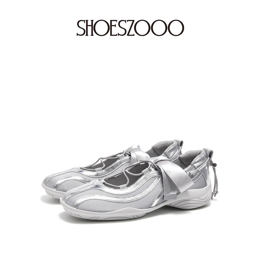 SHOESZOOO皮法式白色单鞋女春季百搭芭蕾鞋浅口玛丽珍鞋子
