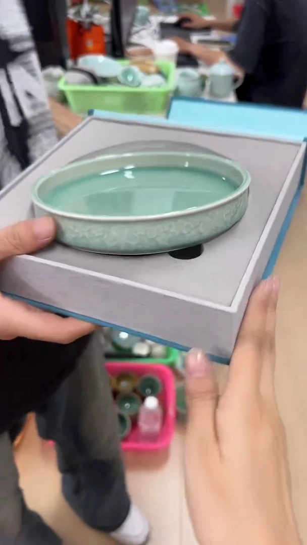 龙泉云间青瓷小米茶器