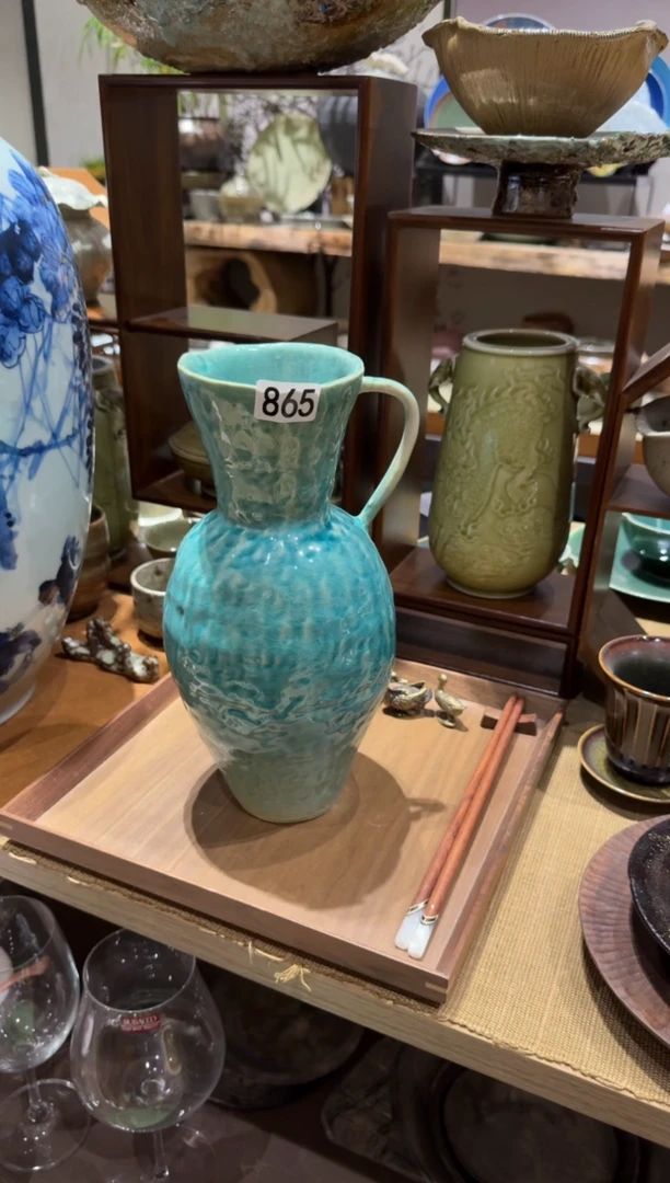 中式空*键865微瑕苏打柴烧花器1个