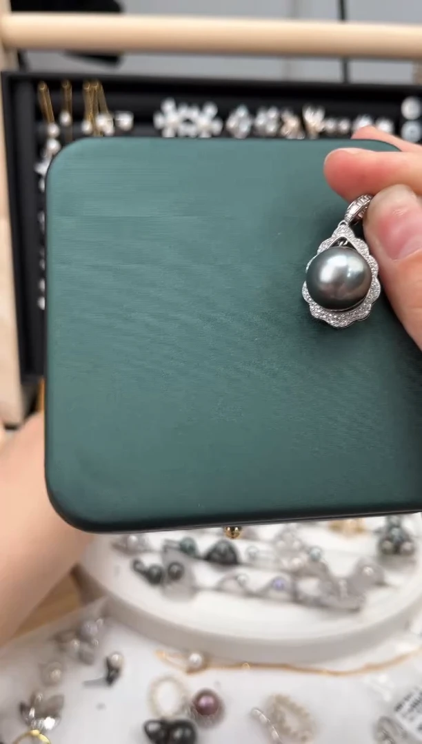 【闪购商品】海水珍珠颈饰银S925镶嵌S925大溪地吊坠