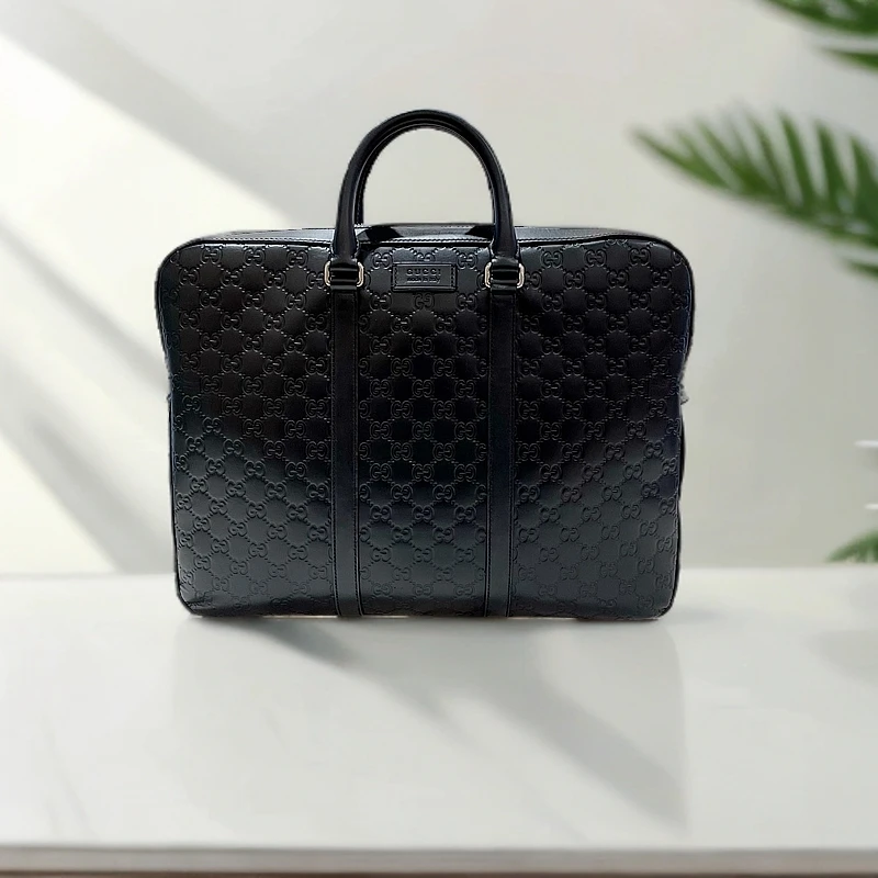 95新 GUCCI/古驰 男士公文包18000/尘/BH07894