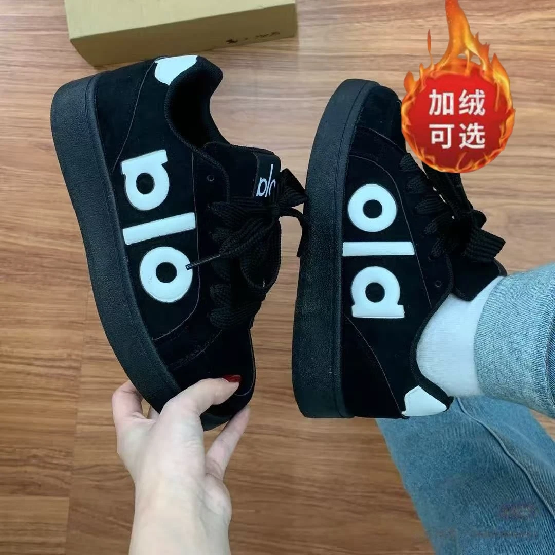 美式原创超火板鞋女款2025新款秋款高颜值百搭面包休闲鞋小白板鞋