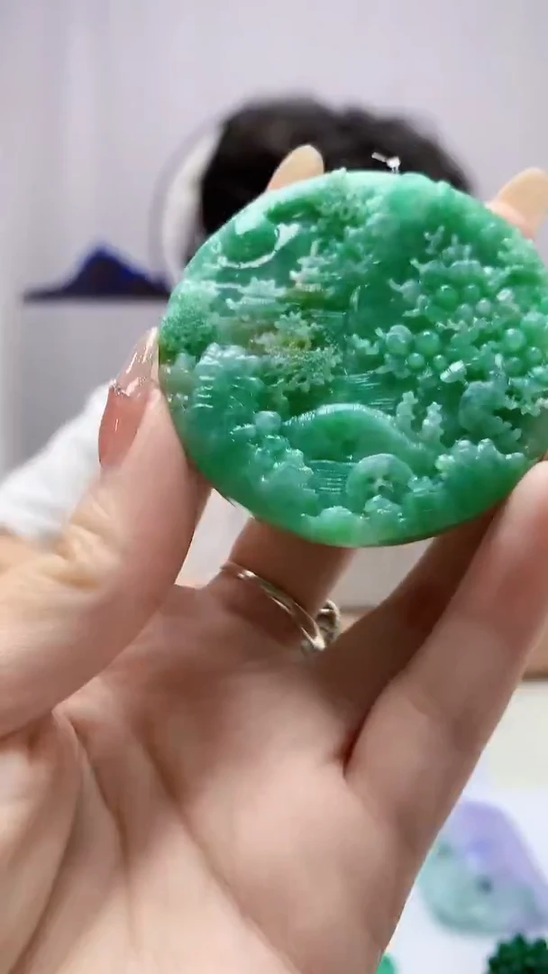 定制翡翠未镶嵌4688DD-毛货挂件172