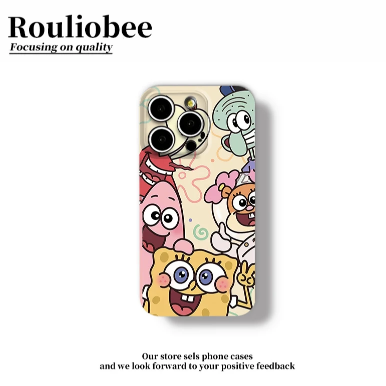 BANCA海绵宝宝伙伴适用苹果16/15菲林手机壳华为P70oppo小米vivo