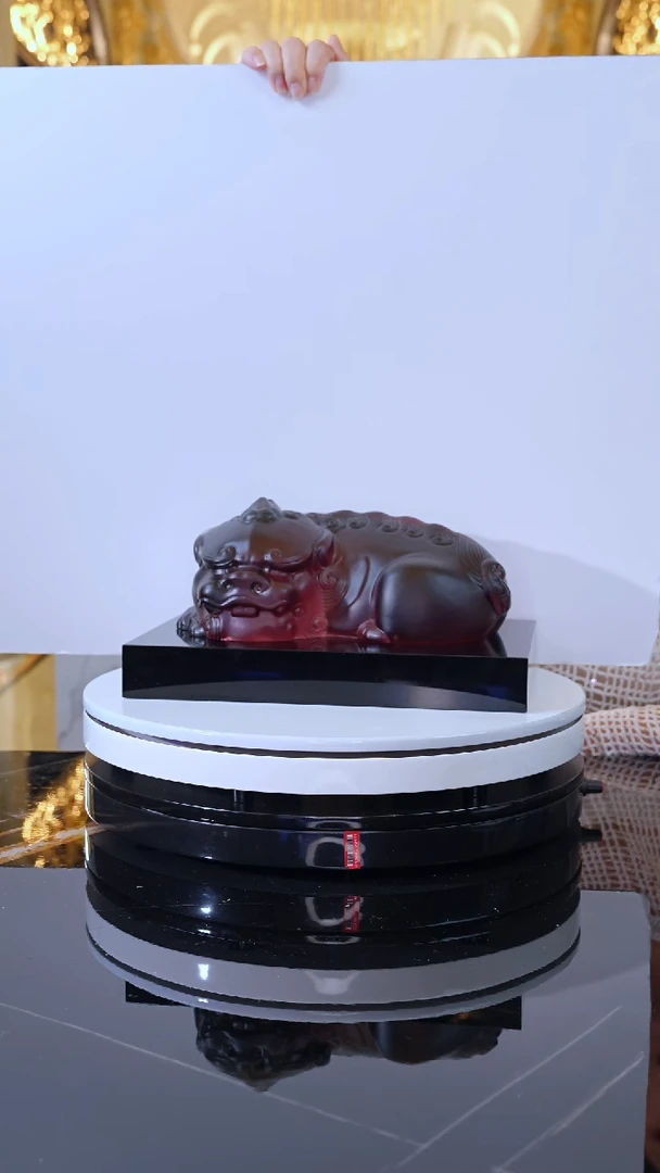 摆件YB00386紫色貔貅+300*200*40黑色底座