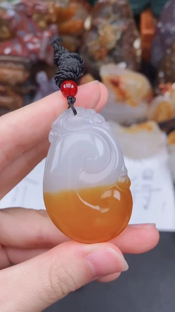 未镶嵌颈饰玛瑙/玉髓文*AA