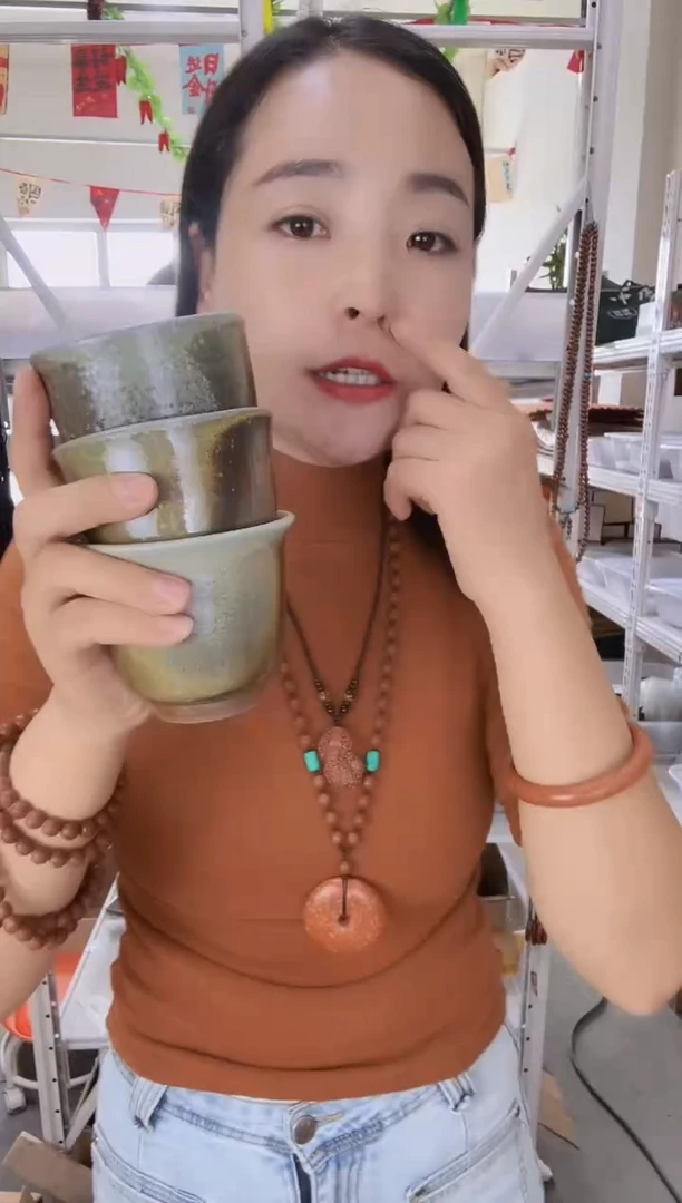 柴烧儒陶窑宝小杯子